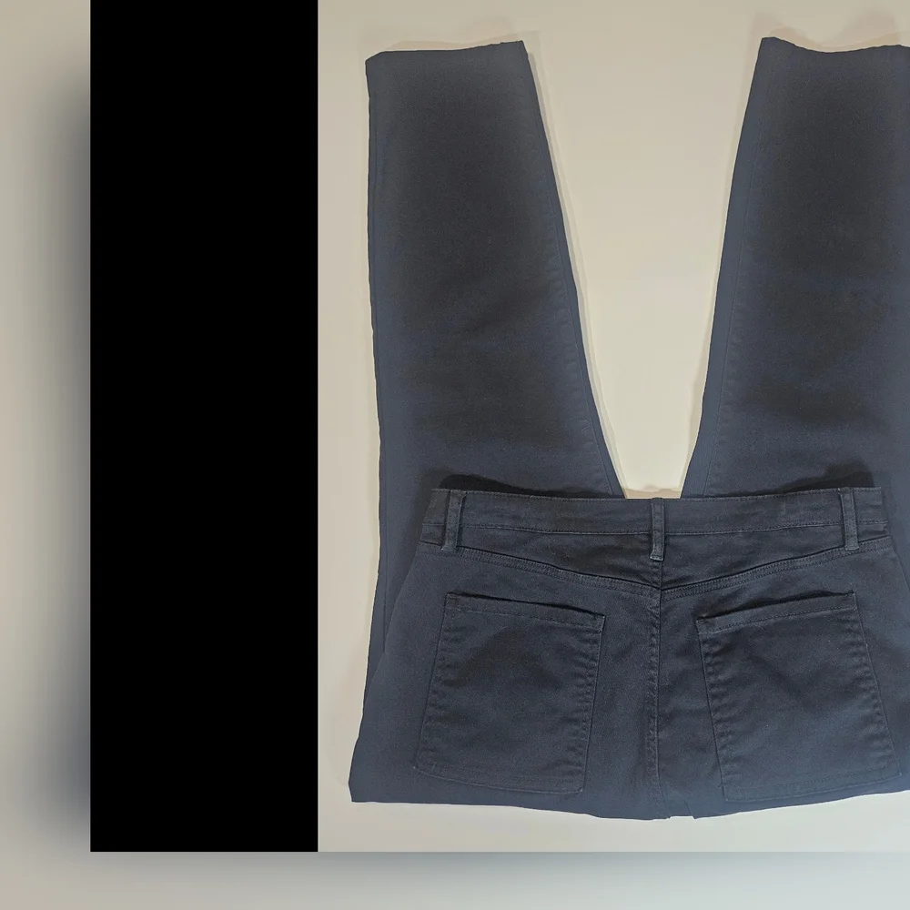 Banana Republic Chino Pants Womens 12 Navy Blue‎ High Rise Straight Leg Casual